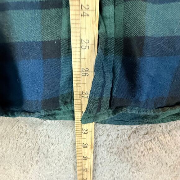 J. Crew Flannel Button Down Shirt Blackwatch Plaid Green Blue S Small - Picture 8 of 8